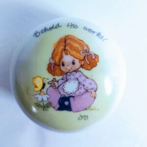 Vtg Joy Collection "Behold His Works" Trinket Box